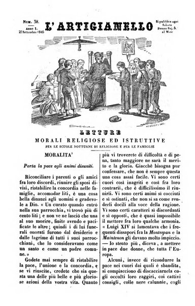 L'artigianello letture morali, religiose ed istruttive per servire alle scuole notturne di religione e alle famiglie