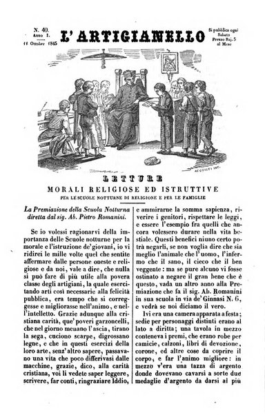 L'artigianello letture morali, religiose ed istruttive per servire alle scuole notturne di religione e alle famiglie