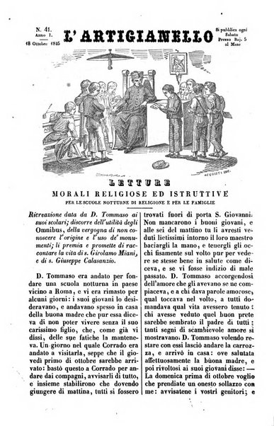 L'artigianello letture morali, religiose ed istruttive per servire alle scuole notturne di religione e alle famiglie