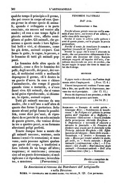 L'artigianello letture morali, religiose ed istruttive per servire alle scuole notturne di religione e alle famiglie