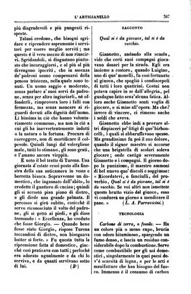 L'artigianello letture morali, religiose ed istruttive per servire alle scuole notturne di religione e alle famiglie