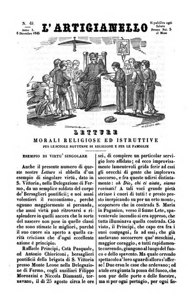 L'artigianello letture morali, religiose ed istruttive per servire alle scuole notturne di religione e alle famiglie