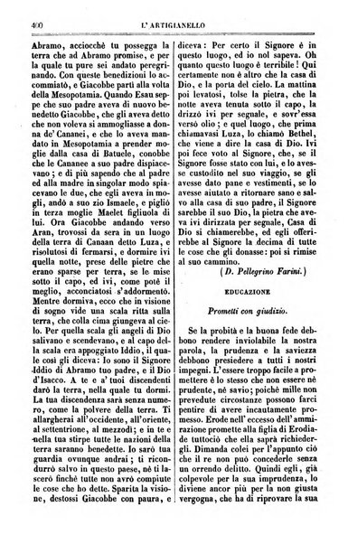 L'artigianello letture morali, religiose ed istruttive per servire alle scuole notturne di religione e alle famiglie