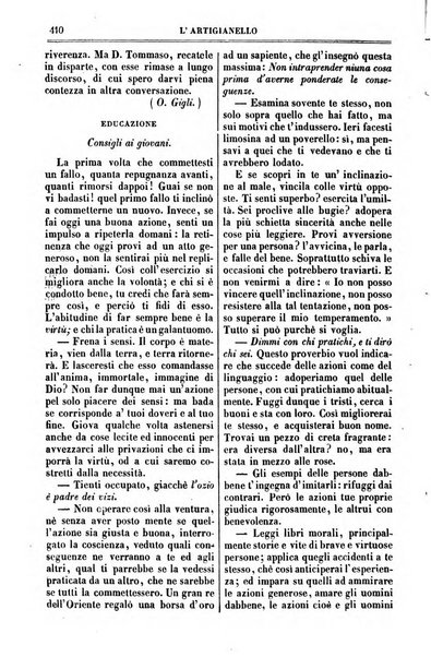 L'artigianello letture morali, religiose ed istruttive per servire alle scuole notturne di religione e alle famiglie