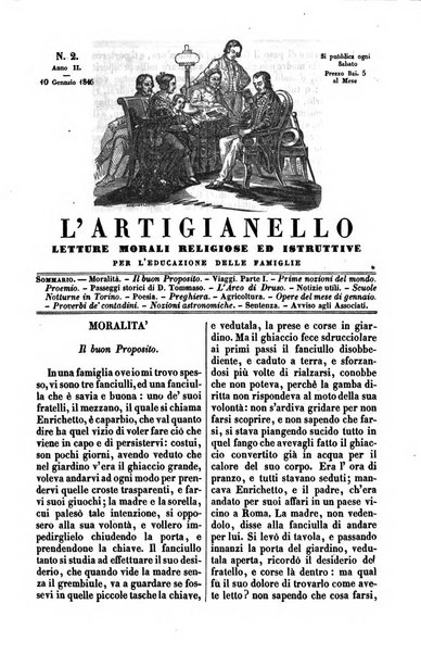 L'artigianello letture morali, religiose ed istruttive per servire alle scuole notturne di religione e alle famiglie