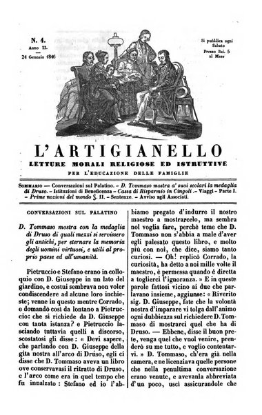 L'artigianello letture morali, religiose ed istruttive per servire alle scuole notturne di religione e alle famiglie