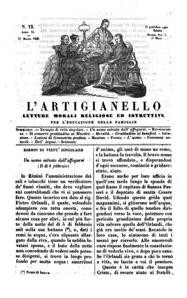 L'artigianello letture morali, religiose ed istruttive per servire alle scuole notturne di religione e alle famiglie