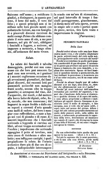 L'artigianello letture morali, religiose ed istruttive per servire alle scuole notturne di religione e alle famiglie