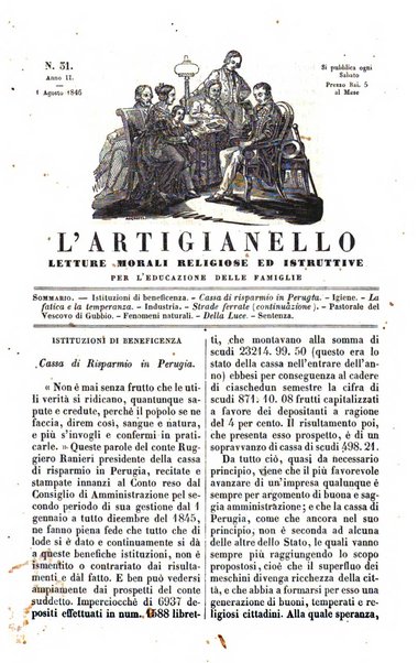 L'artigianello letture morali, religiose ed istruttive per servire alle scuole notturne di religione e alle famiglie