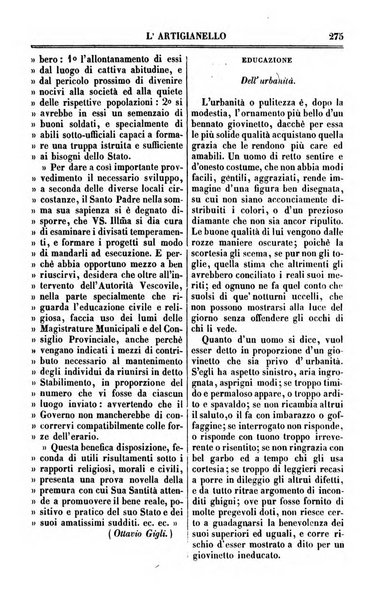 L'artigianello letture morali, religiose ed istruttive per servire alle scuole notturne di religione e alle famiglie