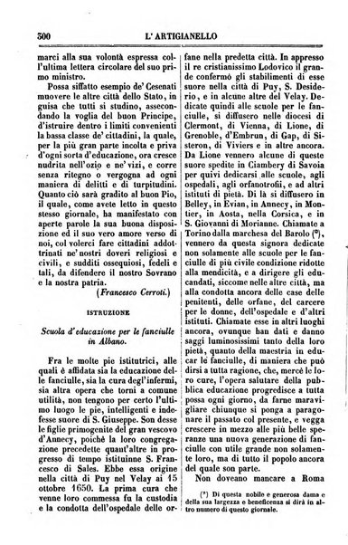 L'artigianello letture morali, religiose ed istruttive per servire alle scuole notturne di religione e alle famiglie