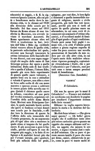 L'artigianello letture morali, religiose ed istruttive per servire alle scuole notturne di religione e alle famiglie