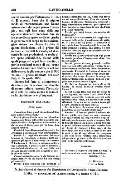 L'artigianello letture morali, religiose ed istruttive per servire alle scuole notturne di religione e alle famiglie