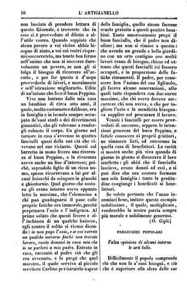 L'artigianello letture morali, religiose ed istruttive per servire alle scuole notturne di religione e alle famiglie