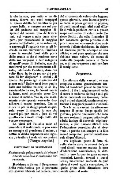 L'artigianello letture morali, religiose ed istruttive per servire alle scuole notturne di religione e alle famiglie