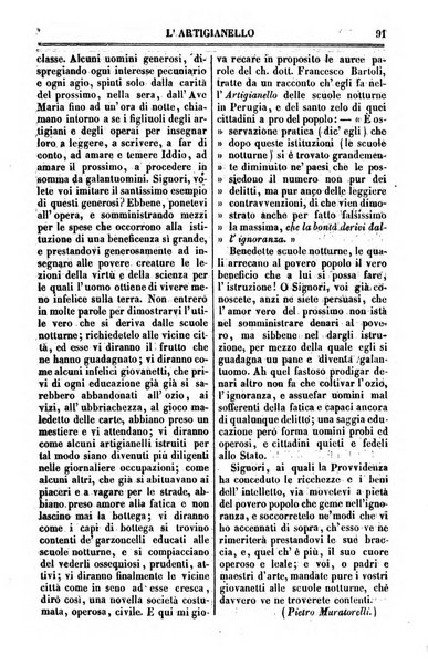 L'artigianello letture morali, religiose ed istruttive per servire alle scuole notturne di religione e alle famiglie