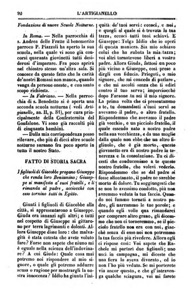 L'artigianello letture morali, religiose ed istruttive per servire alle scuole notturne di religione e alle famiglie