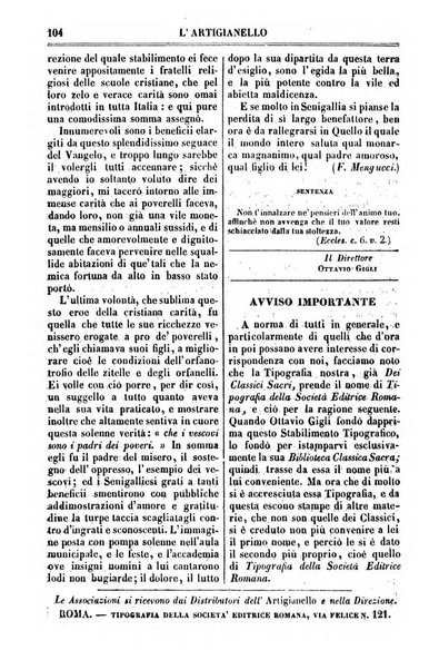 L'artigianello letture morali, religiose ed istruttive per servire alle scuole notturne di religione e alle famiglie