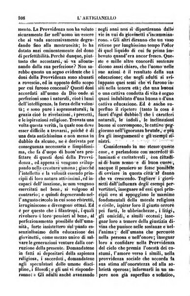 L'artigianello letture morali, religiose ed istruttive per servire alle scuole notturne di religione e alle famiglie