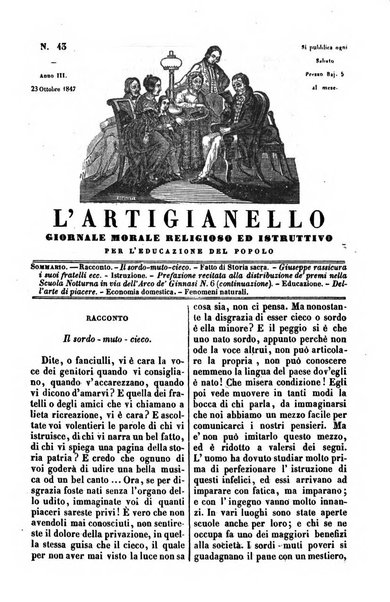 L'artigianello letture morali, religiose ed istruttive per servire alle scuole notturne di religione e alle famiglie