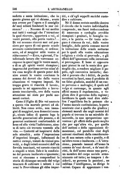 L'artigianello letture morali, religiose ed istruttive per servire alle scuole notturne di religione e alle famiglie