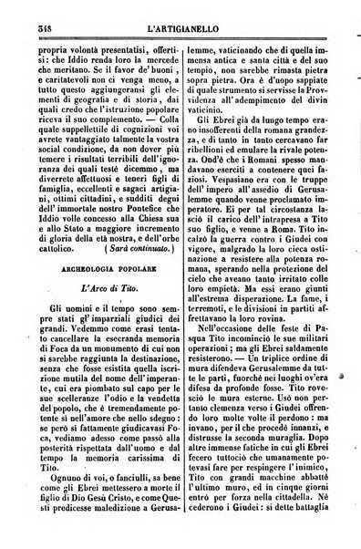 L'artigianello letture morali, religiose ed istruttive per servire alle scuole notturne di religione e alle famiglie