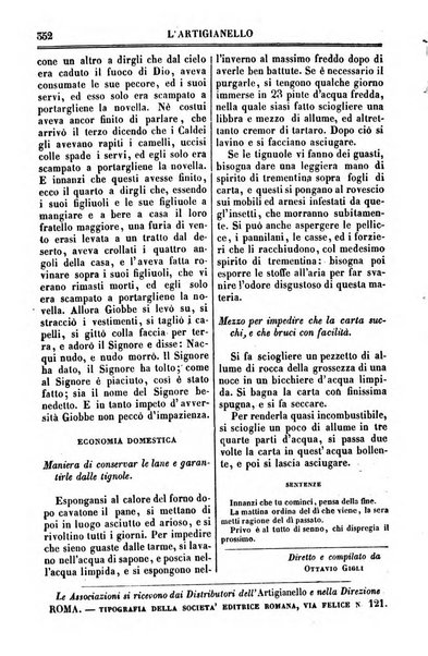 L'artigianello letture morali, religiose ed istruttive per servire alle scuole notturne di religione e alle famiglie