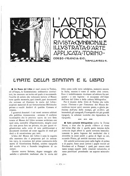 L'artista moderno giornale d'arte applicata