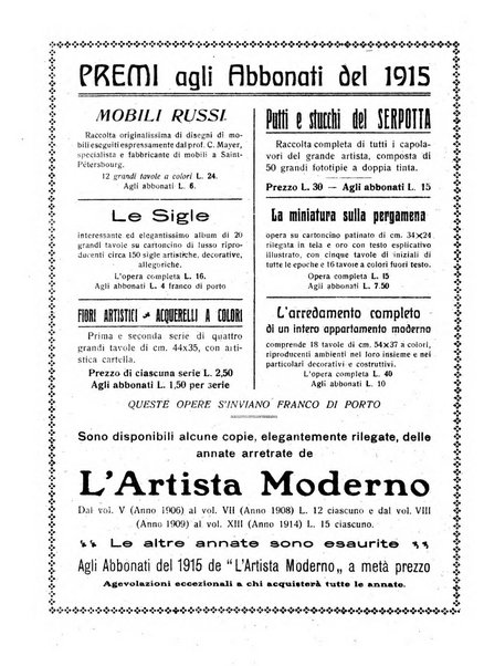 L'artista moderno giornale d'arte applicata