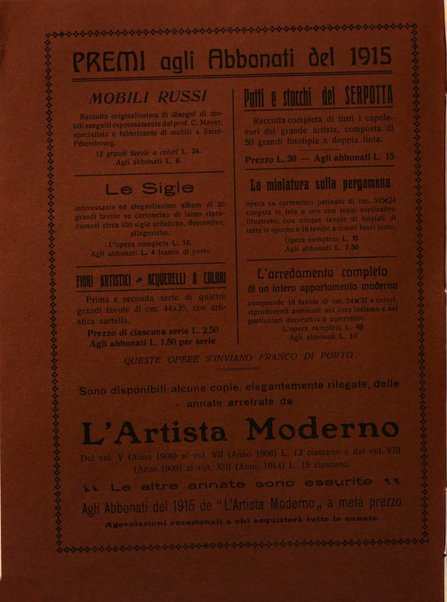 L'artista moderno giornale d'arte applicata