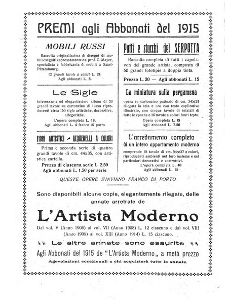 L'artista moderno giornale d'arte applicata