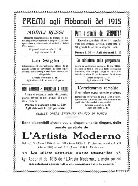 L'artista moderno giornale d'arte applicata