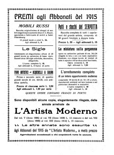 L'artista moderno giornale d'arte applicata