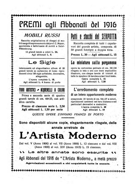 L'artista moderno giornale d'arte applicata