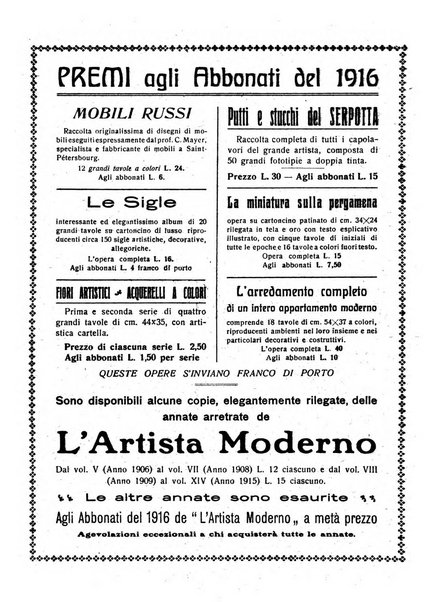 L'artista moderno giornale d'arte applicata