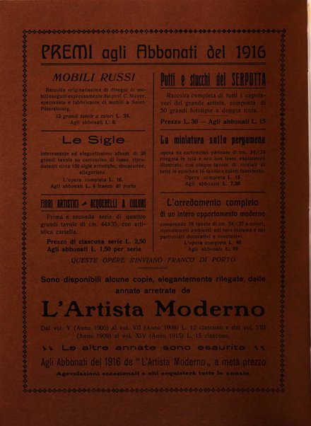 L'artista moderno giornale d'arte applicata