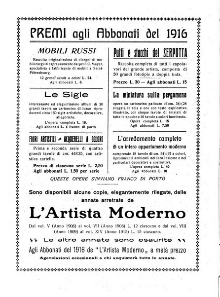 L'artista moderno giornale d'arte applicata