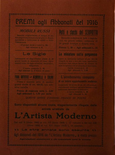 L'artista moderno giornale d'arte applicata