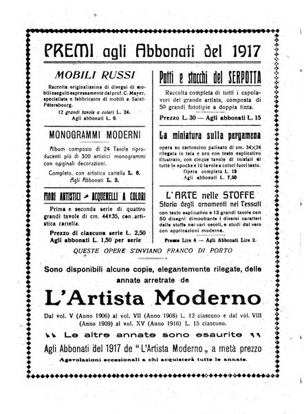 L'artista moderno giornale d'arte applicata