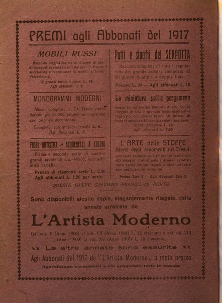 L'artista moderno giornale d'arte applicata