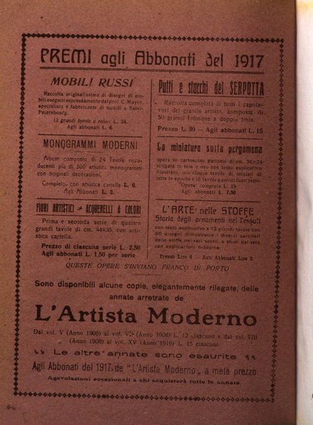 L'artista moderno giornale d'arte applicata