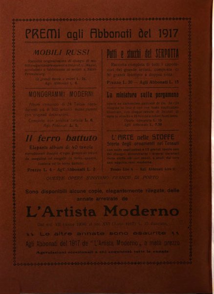 L'artista moderno giornale d'arte applicata