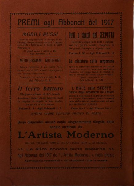 L'artista moderno giornale d'arte applicata