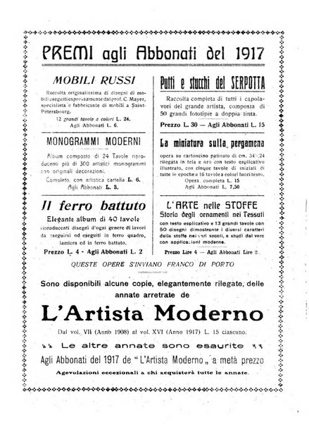 L'artista moderno giornale d'arte applicata