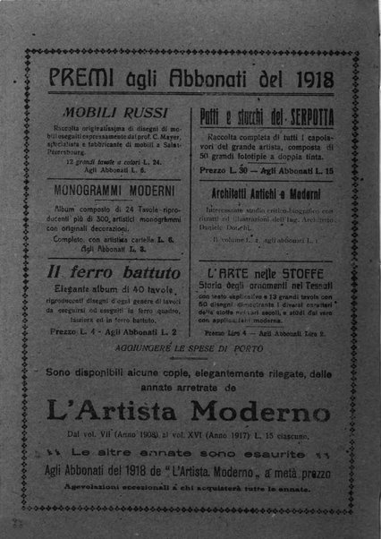 L'artista moderno giornale d'arte applicata