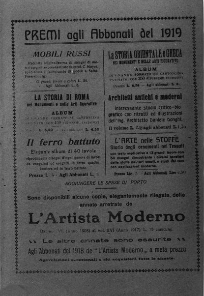 L'artista moderno giornale d'arte applicata