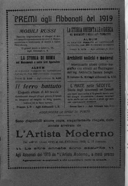 L'artista moderno giornale d'arte applicata