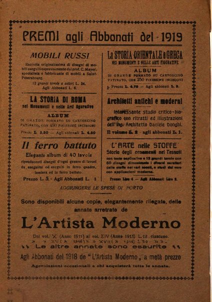 L'artista moderno giornale d'arte applicata