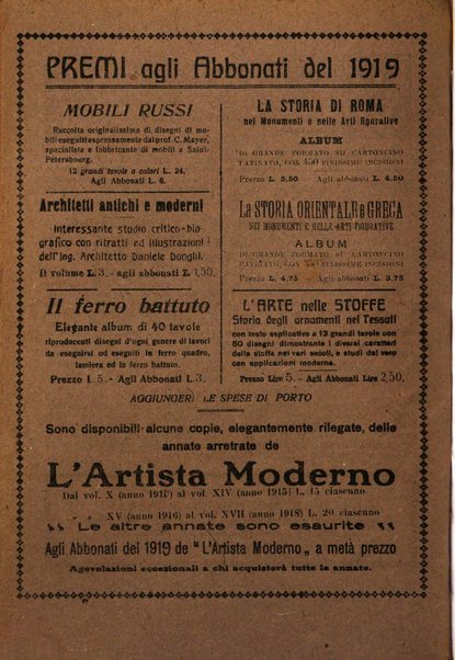 L'artista moderno giornale d'arte applicata