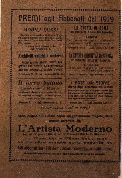 L'artista moderno giornale d'arte applicata